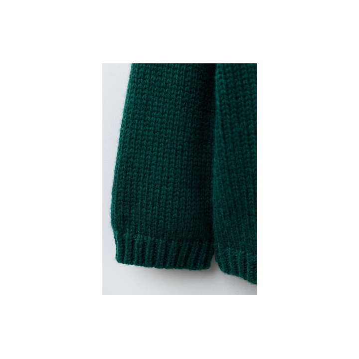 1-6 ЛЕТ/ ВЯЗАНЫЙ СВИТЕР С ВЫШИВКОЙ КРОЛИКА ИЗ ШЕРСТИ