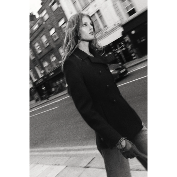 ДВУБОРТНОЕ ПАЛЬТО ИЗ ШЕРСТИ