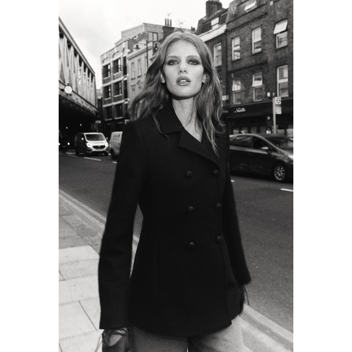 ДВУБОРТНОЕ ПАЛЬТО ИЗ ШЕРСТИ