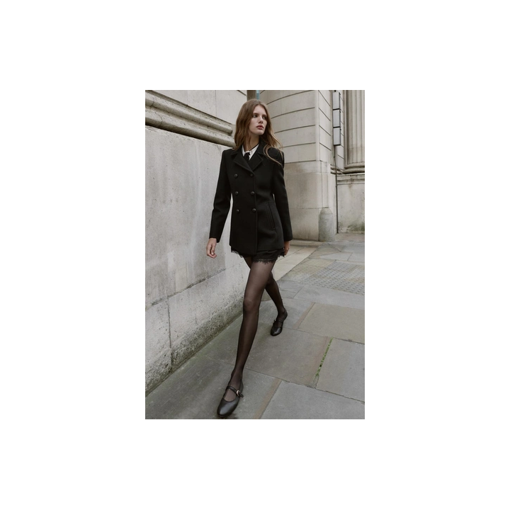 ДВУБОРТНОЕ ПАЛЬТО ИЗ ШЕРСТИ