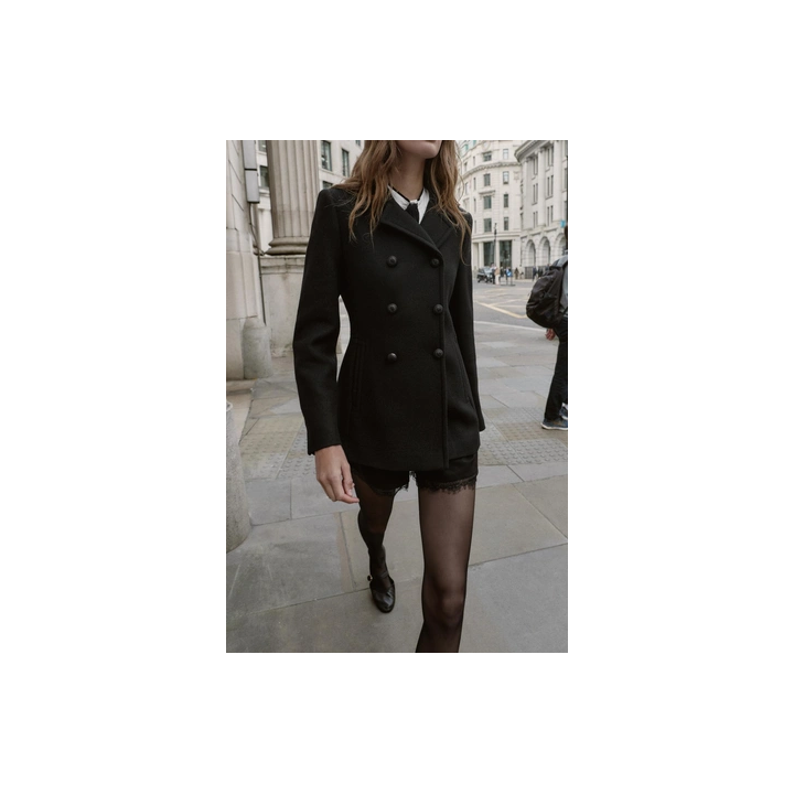 ДВУБОРТНОЕ ПАЛЬТО ИЗ ШЕРСТИ