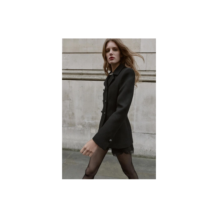 ДВУБОРТНОЕ ПАЛЬТО ИЗ ШЕРСТИ