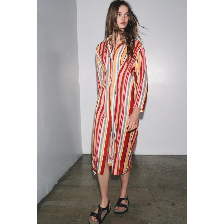 ПЛАТЬЕ-РУБАШКА В ПОЛОСКУ — ZW COLLECTION