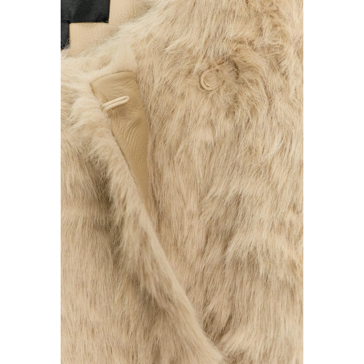 ПАЛЬТО ИЗ ИСКУССТВЕННОГО МЕХА С ПОЯСОМ — ZW COLLECTION