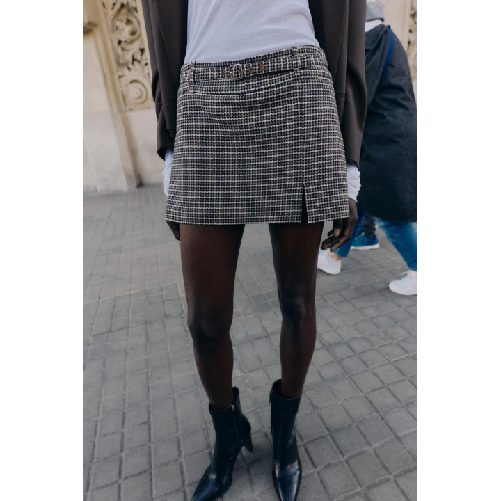 ПАЛЬТО ИЗ ИСКУССТВЕННОГО МЕХА С ПОЯСОМ — ZW COLLECTION