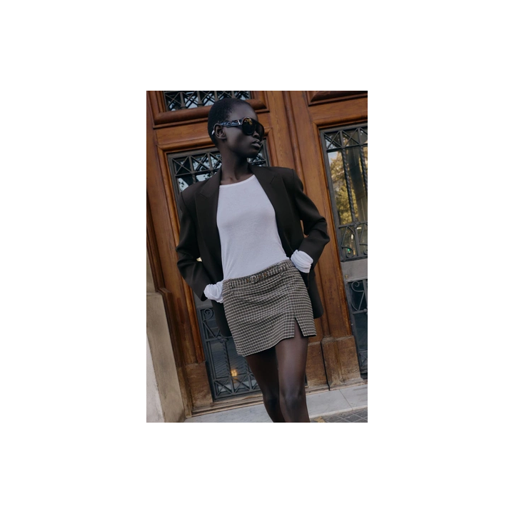 ПАЛЬТО ИЗ ИСКУССТВЕННОГО МЕХА С ПОЯСОМ — ZW COLLECTION