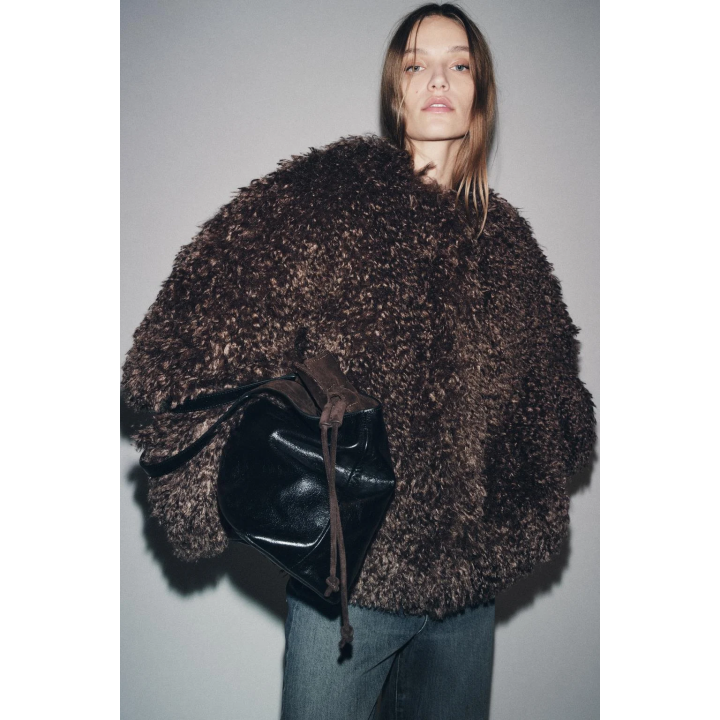 ПАЛЬТО ИЗ ИСКУССТВЕННОГО МЕХА — ZW COLLECTION