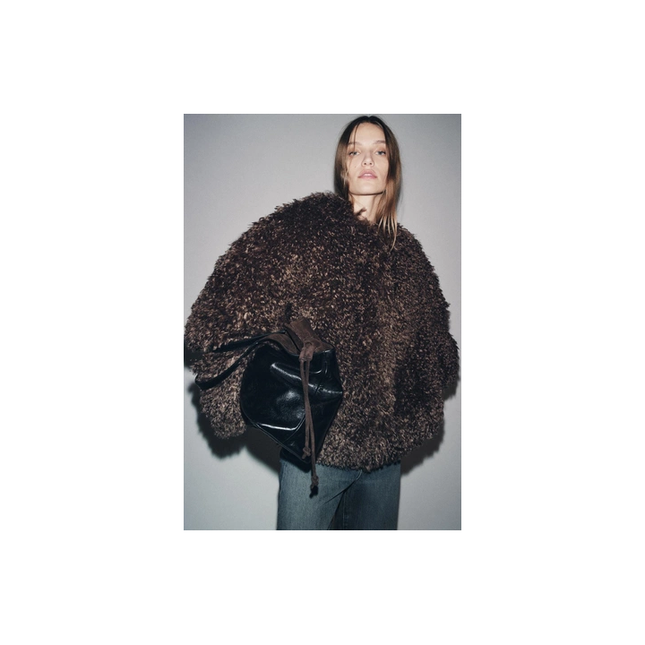 ПАЛЬТО ИЗ ИСКУССТВЕННОГО МЕХА — ZW COLLECTION