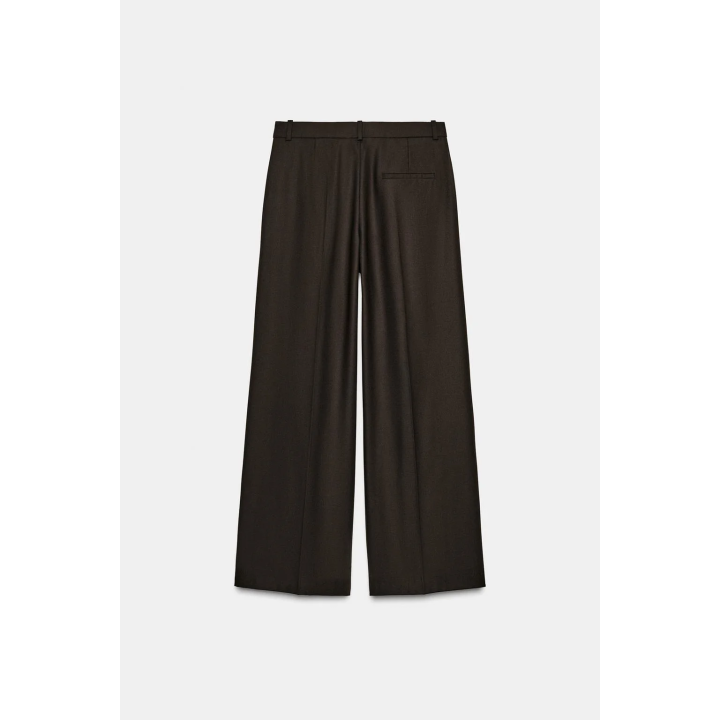 БРЮКИ WIDE LEG С ЗАЩИПАМИ — ZW COLLECTION