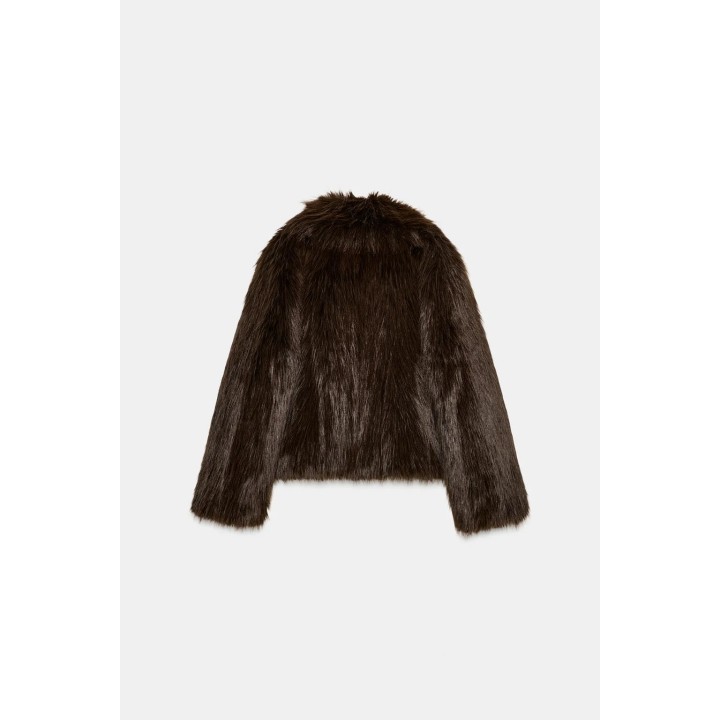КОРОТКОЕ ПАЛЬТО ИЗ ИСКУССТВЕННОГО МЕХА