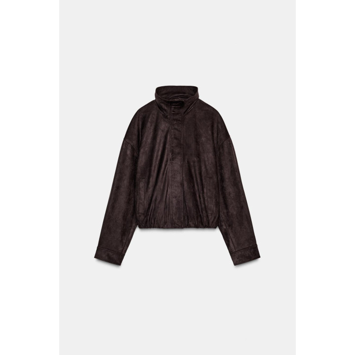 БОМБЕР ИЗ ИСКУССТВЕННОЙ ЗАМШИ