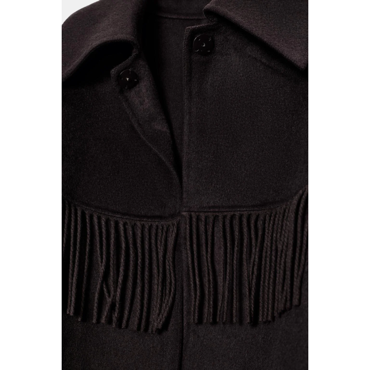 НАКИДКА С ЛАЦКАНАМИ И БАХРОМОЙ ИЗ ШЕРСТИ