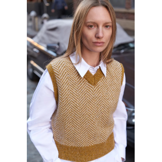 ЖИЛЕТ В ЕЛОЧКУ ИЗ СМЕСОВОЙ ШЕРСТИ