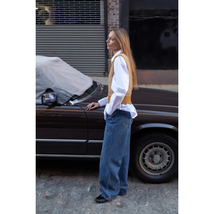 ЖИЛЕТ В ЕЛОЧКУ ИЗ СМЕСОВОЙ ШЕРСТИ