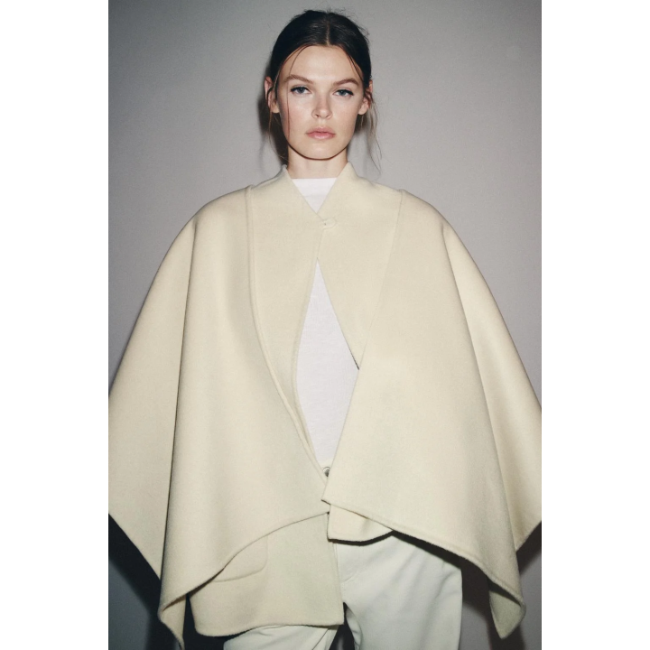 ПАЛЬТО-КЕЙП ИЗ СМЕСОВОЙ ШЕРСТИ — ZW COLLECTION