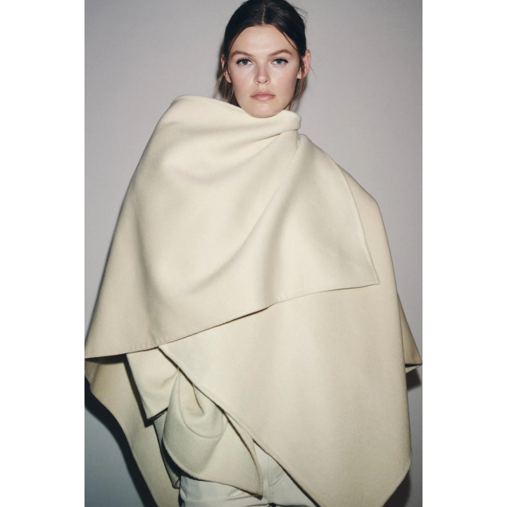 ПАЛЬТО-КЕЙП ИЗ СМЕСОВОЙ ШЕРСТИ — ZW COLLECTION