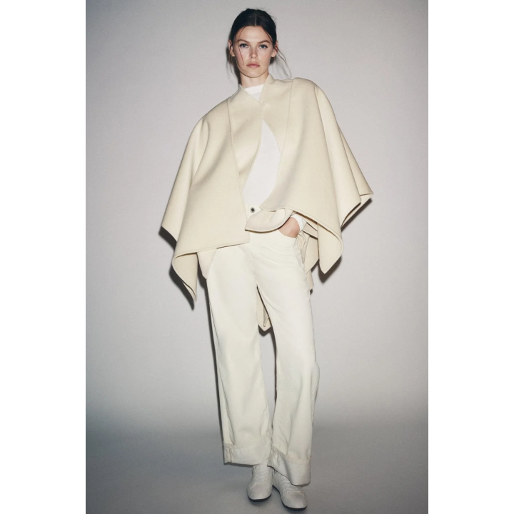 ПАЛЬТО-КЕЙП ИЗ СМЕСОВОЙ ШЕРСТИ — ZW COLLECTION