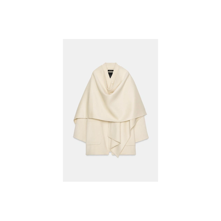 ПАЛЬТО-КЕЙП ИЗ СМЕСОВОЙ ШЕРСТИ — ZW COLLECTION