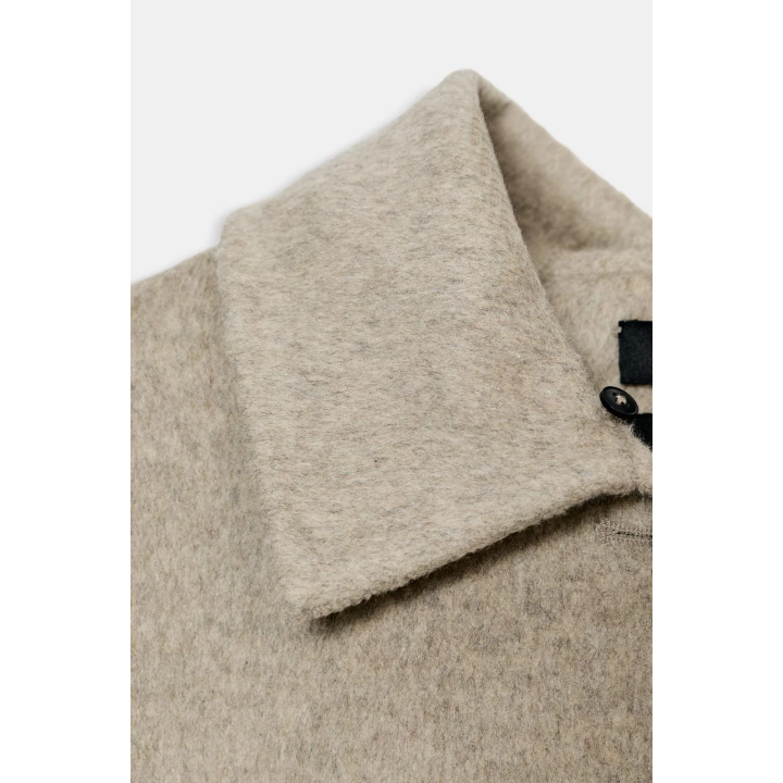 ПАЛЬТО ИЗ ШЕРСТИ С ВОРОТНИКОМ ИЗ ИСКУССТВЕННОГО МЕХА — ZW COLLECTION