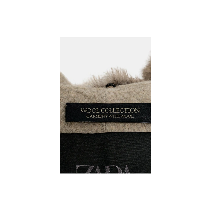 ПАЛЬТО ИЗ ШЕРСТИ С ВОРОТНИКОМ ИЗ ИСКУССТВЕННОГО МЕХА — ZW COLLECTION