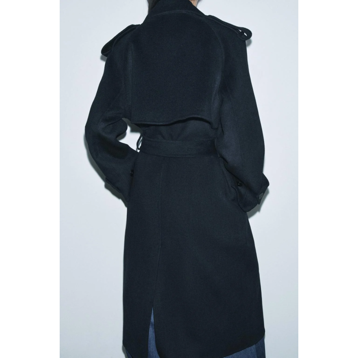 ДЛИННОЕ ПАЛЬТО ИЗ СМЕСОВОЙ ШЕРСТИ — ZW COLLECTION LIMITED EDITION