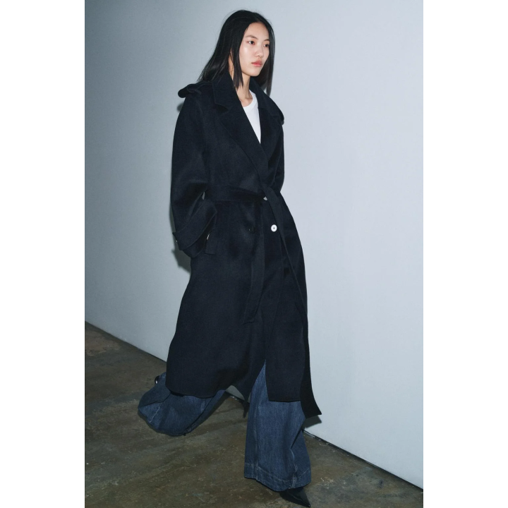 ДЛИННОЕ ПАЛЬТО ИЗ СМЕСОВОЙ ШЕРСТИ — ZW COLLECTION LIMITED EDITION