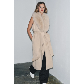 ЖИЛЕТ С ВОРОТНИКОМ ИЗ ИСКУССТВЕННОГО МЕХА — ZW COLLECTION