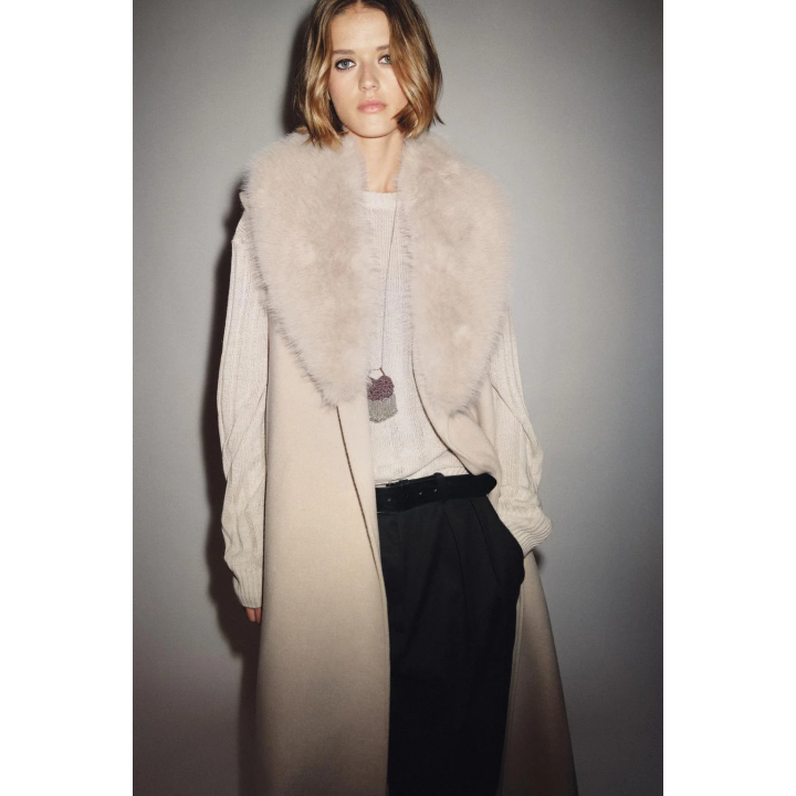 ЖИЛЕТ С ВОРОТНИКОМ ИЗ ИСКУССТВЕННОГО МЕХА — ZW COLLECTION