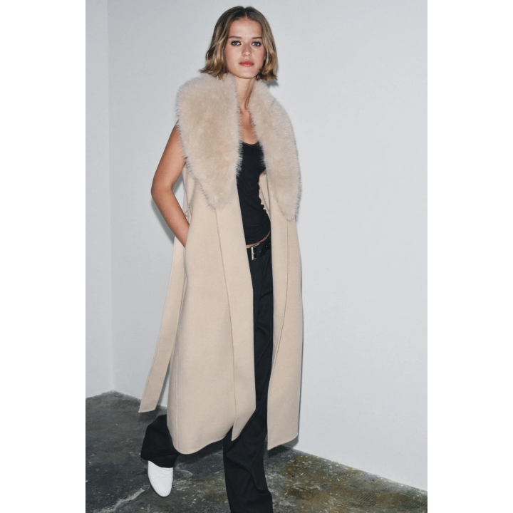 ЖИЛЕТ С ВОРОТНИКОМ ИЗ ИСКУССТВЕННОГО МЕХА — ZW COLLECTION