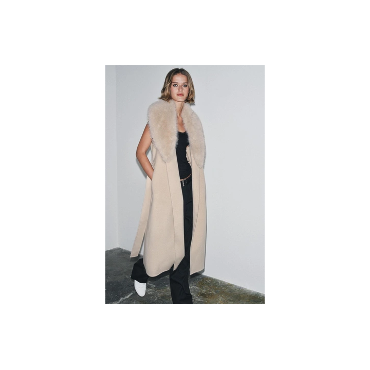 ЖИЛЕТ С ВОРОТНИКОМ ИЗ ИСКУССТВЕННОГО МЕХА — ZW COLLECTION