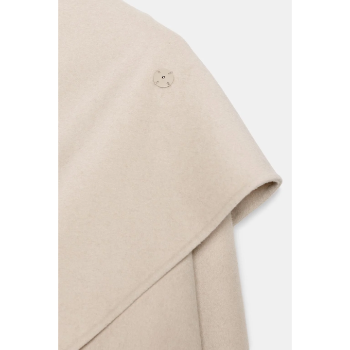 ПАЛЬТО ОВЕРСАЙЗ ИЗ СМЕСОВОЙ ШЕРСТИ С ПЛАТКОМ — ZW COLLECTION
