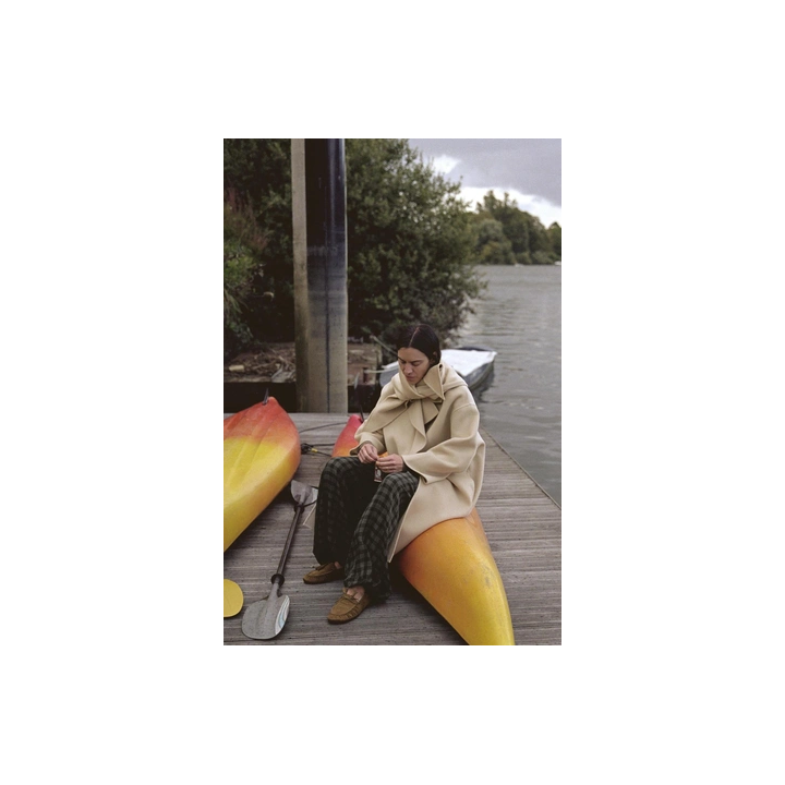 ПАЛЬТО ОВЕРСАЙЗ ИЗ СМЕСОВОЙ ШЕРСТИ С ПЛАТКОМ — ZW COLLECTION