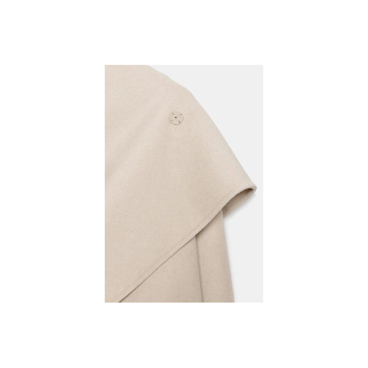 ПАЛЬТО ОВЕРСАЙЗ ИЗ СМЕСОВОЙ ШЕРСТИ С ПЛАТКОМ — ZW COLLECTION