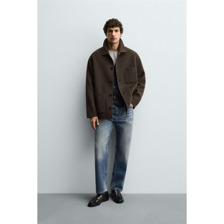 КУРТКА-РУБАШКА ИЗ ШЕРСТИ С КАРМАНАМИ