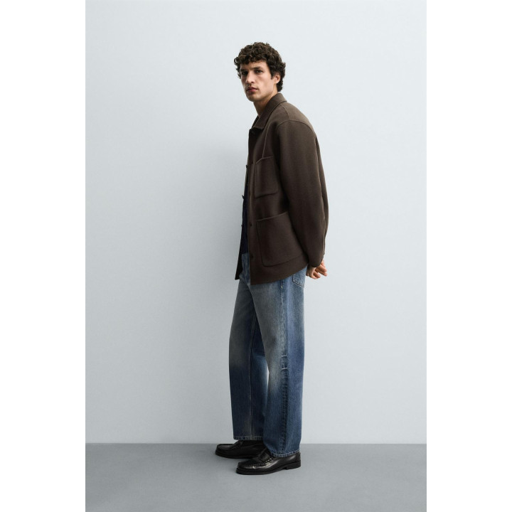 КУРТКА-РУБАШКА ИЗ ШЕРСТИ С КАРМАНАМИ