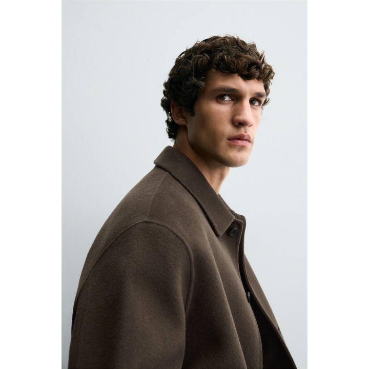 КУРТКА-РУБАШКА ИЗ ШЕРСТИ С КАРМАНАМИ