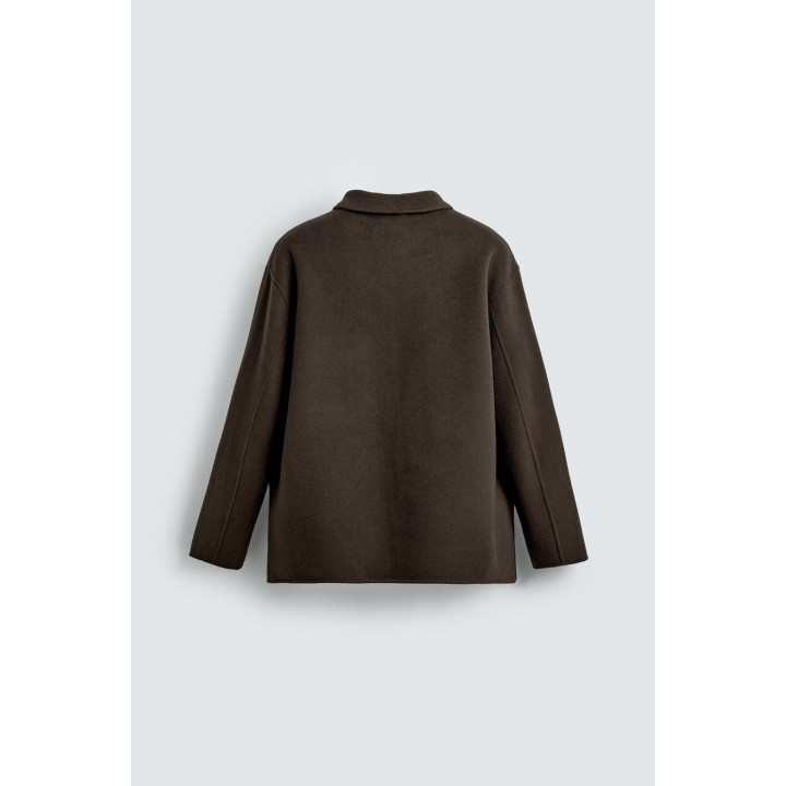 КУРТКА-РУБАШКА ИЗ ШЕРСТИ С КАРМАНАМИ