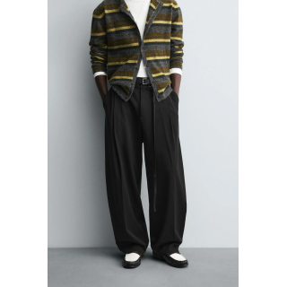 Брюки-шаровары с вытачками и поясом