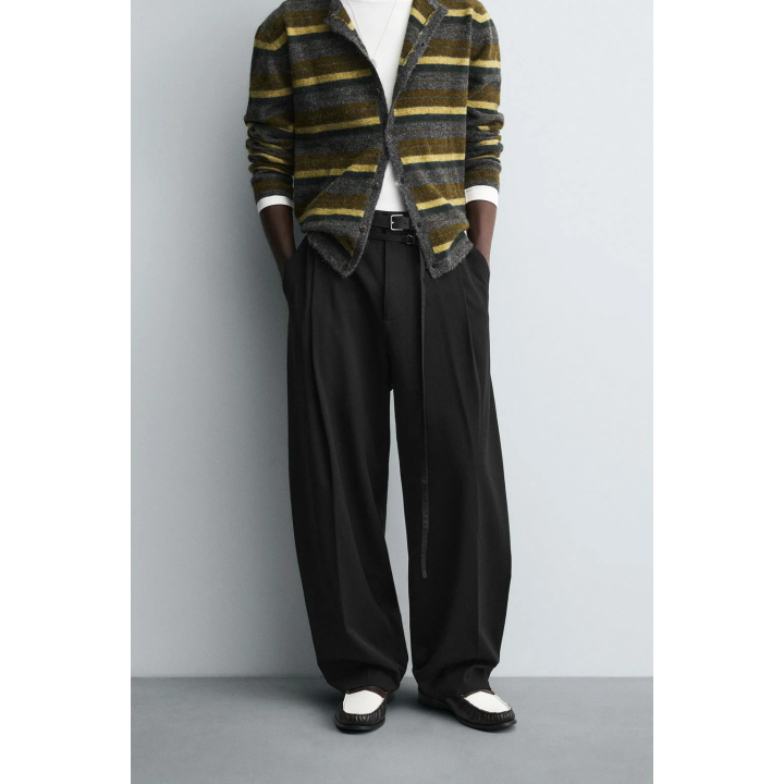 Брюки-шаровары с вытачками и поясом