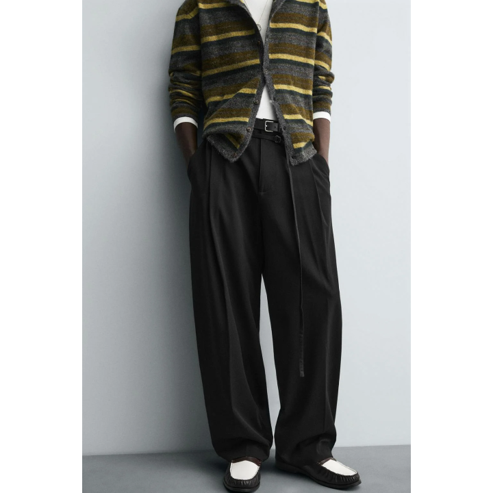 Брюки-шаровары с вытачками и поясом