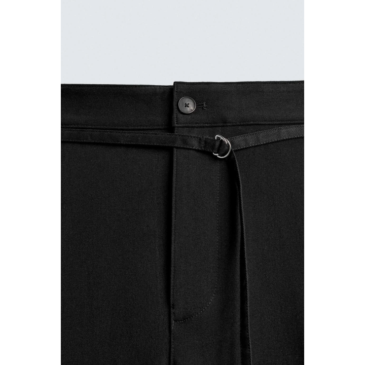 Брюки-шаровары с вытачками и поясом