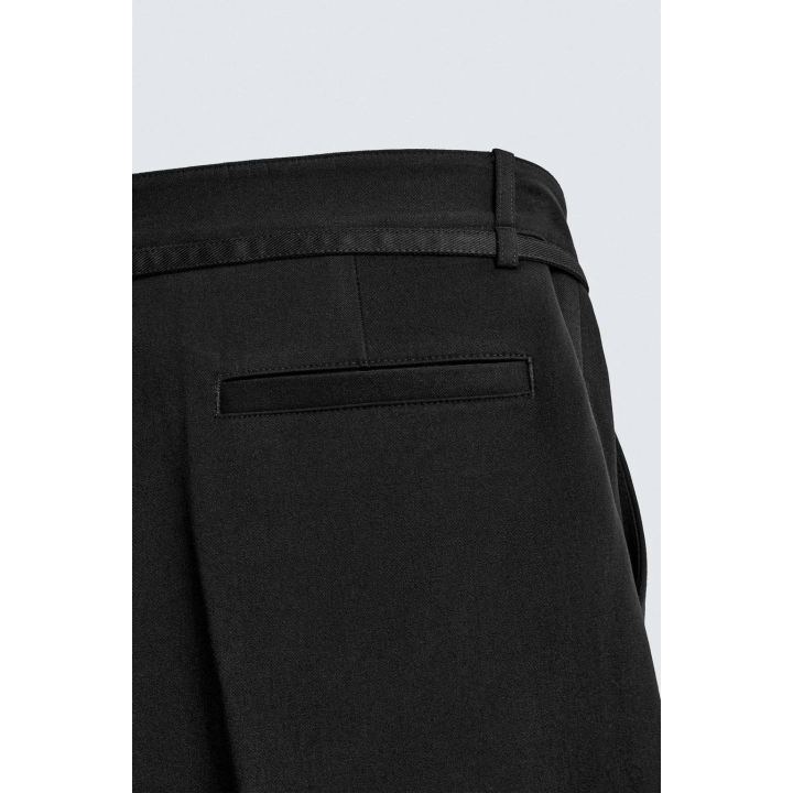 Брюки-шаровары с вытачками и поясом