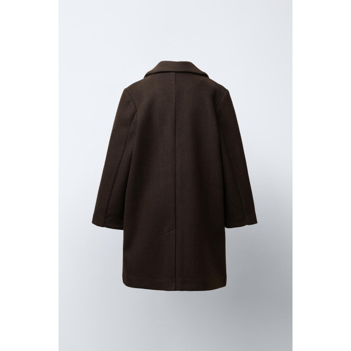 ДЛИННОЕ ПАЛЬТО ИЗ ШЕРСТЯНОЙ ТКАНИ