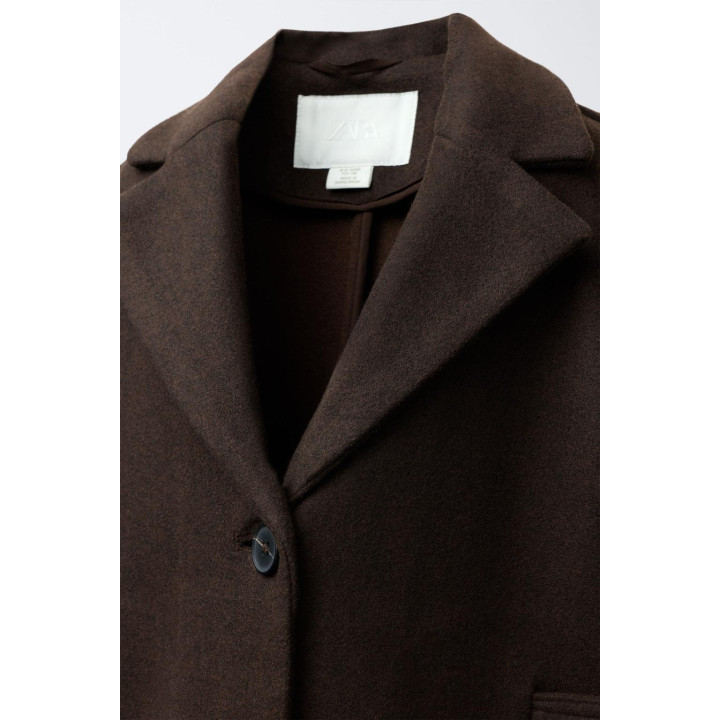 ДЛИННОЕ ПАЛЬТО ИЗ ШЕРСТЯНОЙ ТКАНИ