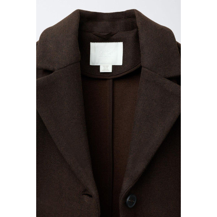 ДЛИННОЕ ПАЛЬТО ИЗ ШЕРСТЯНОЙ ТКАНИ