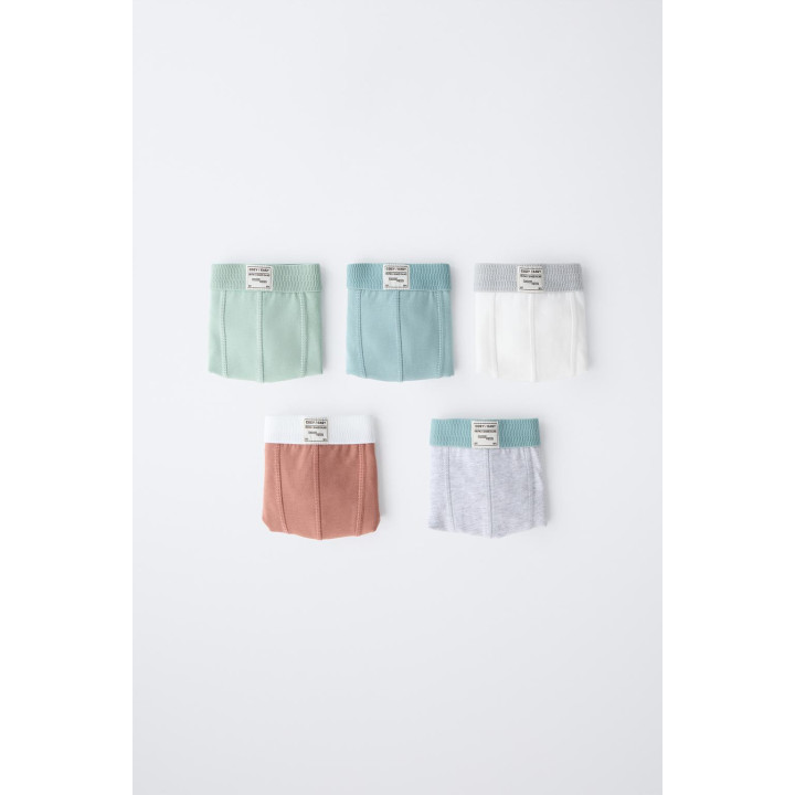 3-6 ЛЕТ/НАБОР ИЗ ПЯТИ ТРУСОВ-БОКСЕРОВ С ЭТИКЕТКОЙ