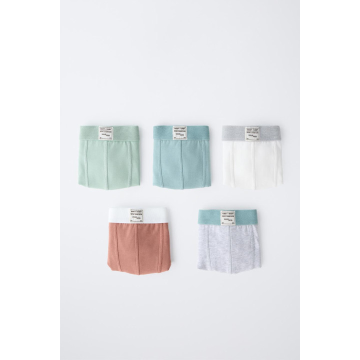 3-6 ЛЕТ/НАБОР ИЗ ПЯТИ ТРУСОВ-БОКСЕРОВ С ЭТИКЕТКОЙ