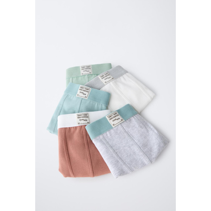 3-6 ЛЕТ/НАБОР ИЗ ПЯТИ ТРУСОВ-БОКСЕРОВ С ЭТИКЕТКОЙ