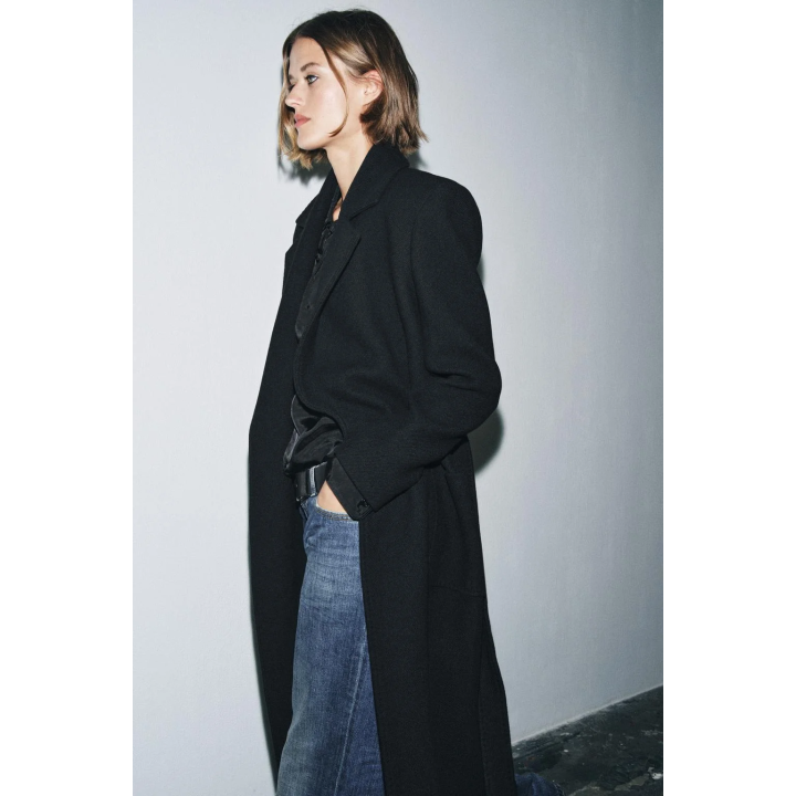 ПАЛЬТО ИЗ СМЕСОВОЙ ШЕРСТИ С ПОЯСОМ — ZW COLLECTION