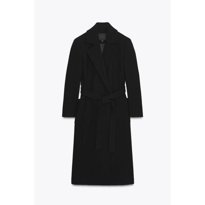 ПАЛЬТО ИЗ СМЕСОВОЙ ШЕРСТИ С ПОЯСОМ — ZW COLLECTION
